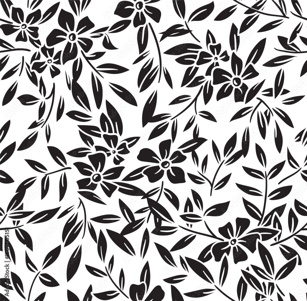 Fototapeta premium seamless floral ornament, vector illustration 