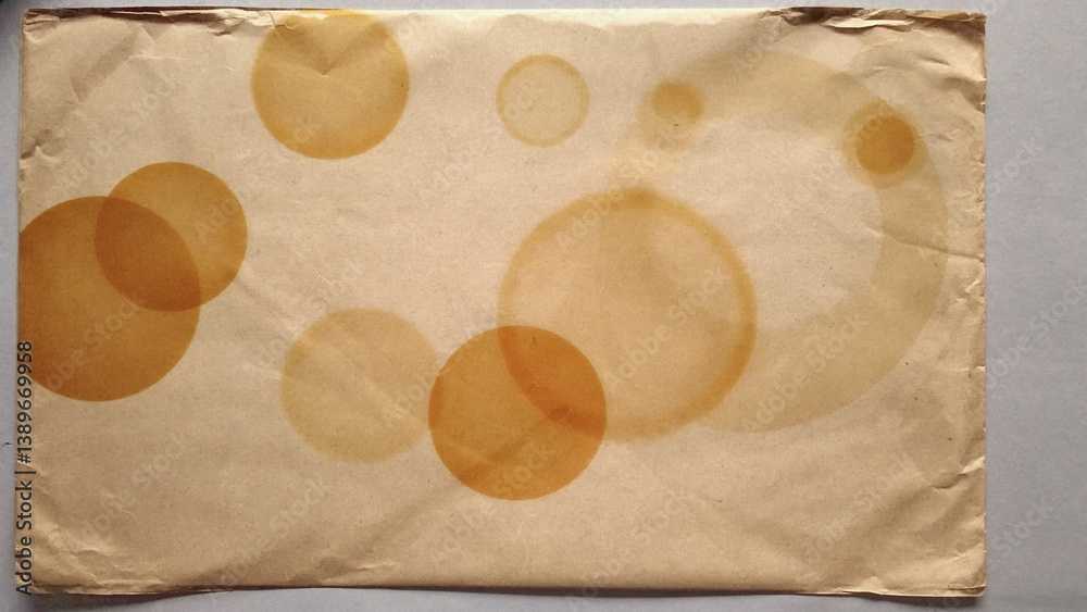 A blank paper featuring small circular shapes