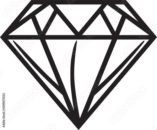 diamond icon linear black