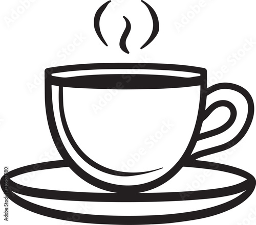 coffee cup icon linear black