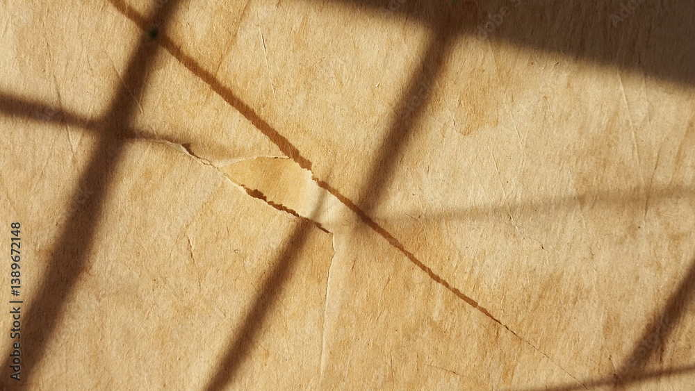 A detailed view of a paper on a table, great for showcasing text or documents