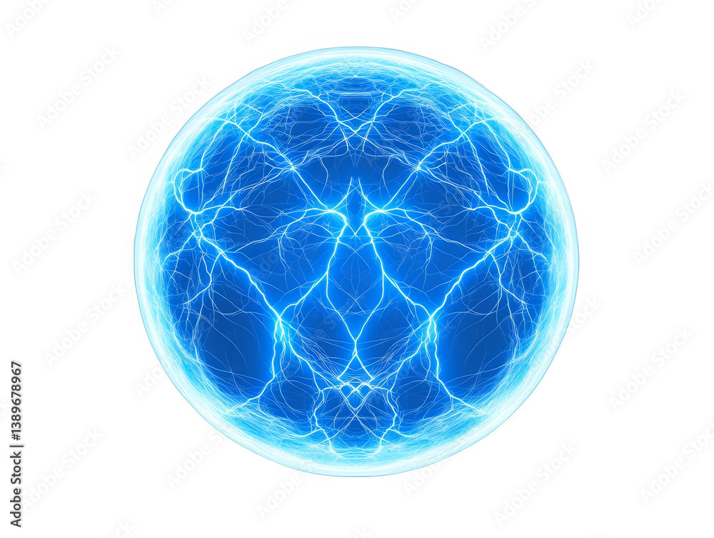 Abstract 3D Render Of Glowing Blue Energy Sphere On Transparent Background Abstract 3D Render Of Glowing Blue Energy Sphere On Transparent Background