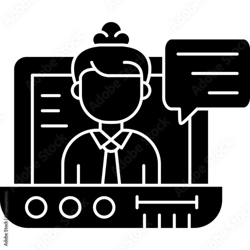Talk Show Icon Vector Element