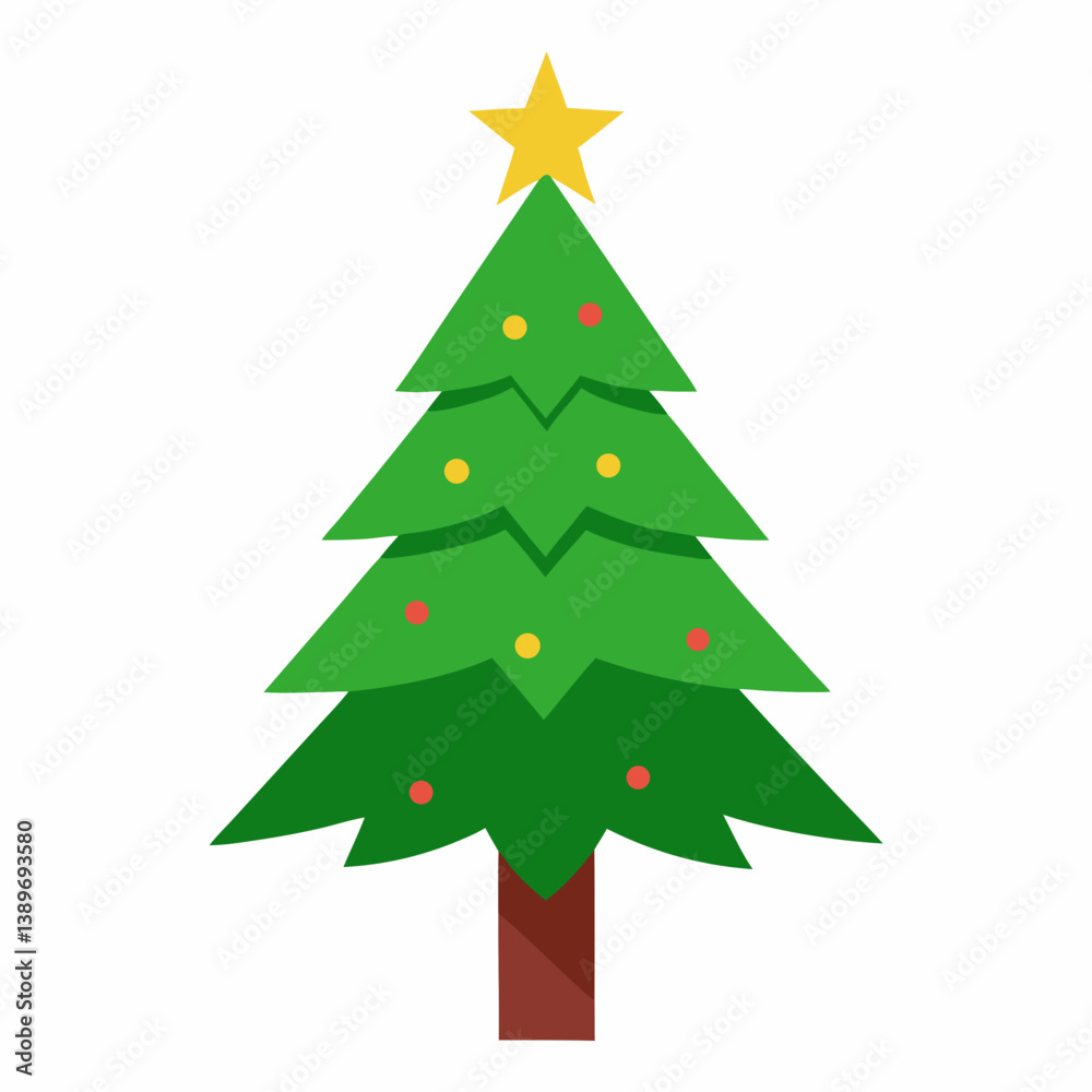 Obraz premium Christmas tree isolated on white background