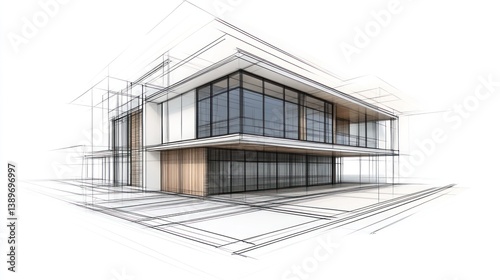 Modern Architectural Design Sketch