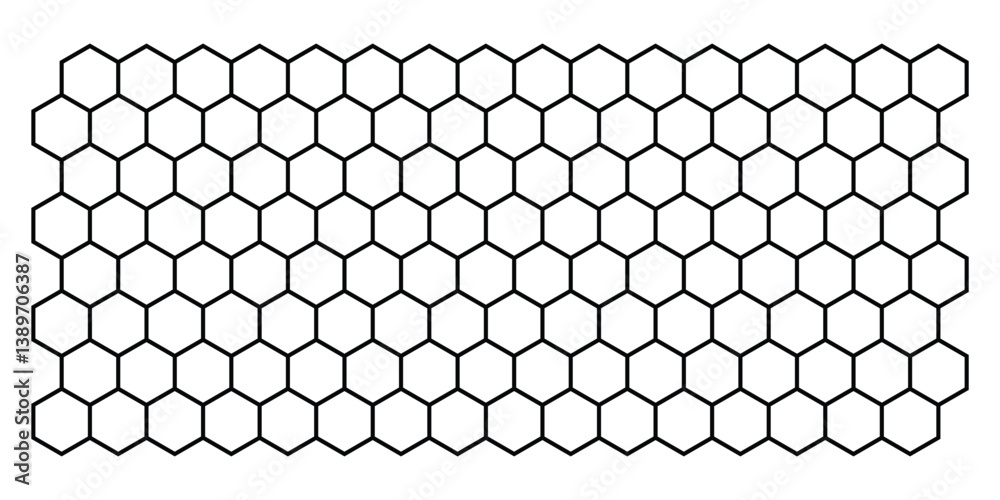 Fototapeta premium Seamless texture of honeycomb pattern vector illustration, eps 10 file.