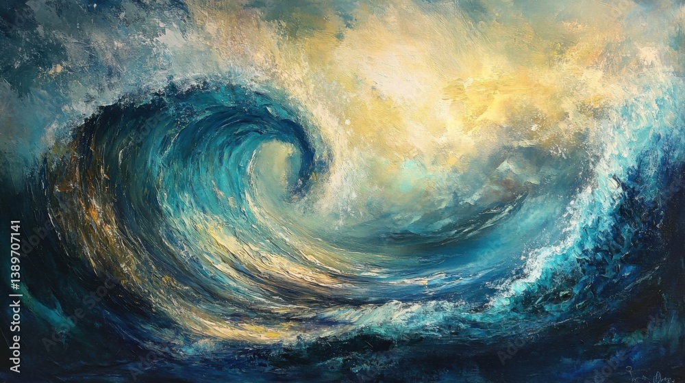 Ocean wave close up. Generative AI Ocean wave close up. Generative AI