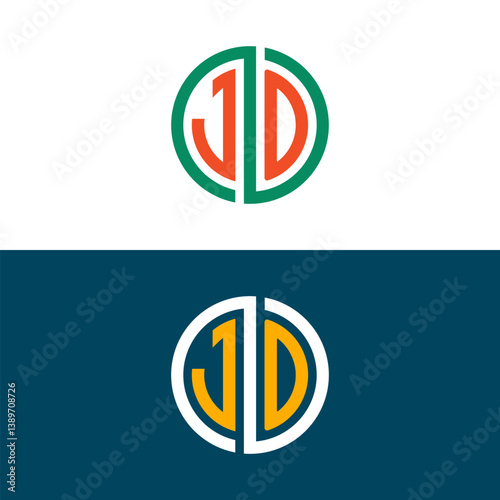 JO OJ trendy letter logo design
