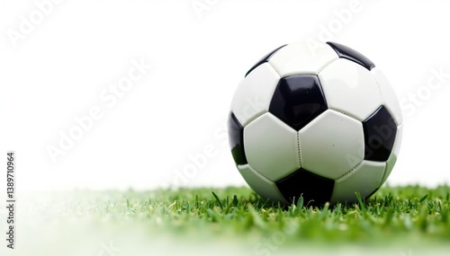 High-angle view of football against white backdrop, gridiron, view