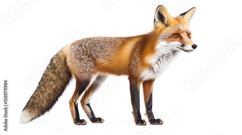 Wallpaper Mural Red Fox Profile Against White Background. Possible Use Stock Photography Torontodigital.ca