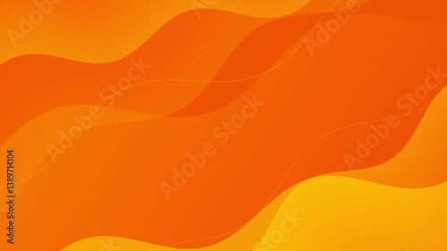 abstract colorful smooth orange wave background motion graphic footage video loop animation