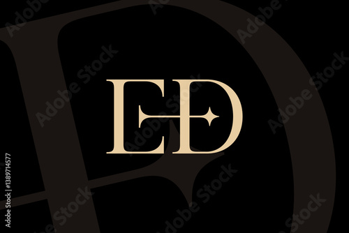 ED or DE letter logo icon design. Classic style luxury initials monogram.