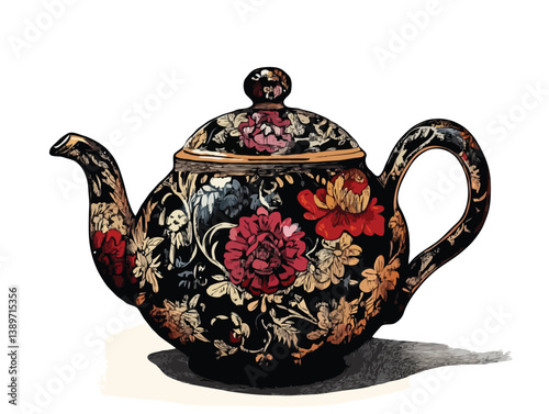 tea pot vector art