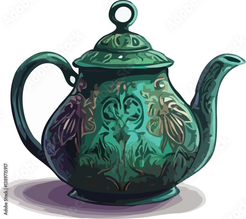 tea pot vector art