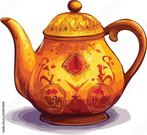 tea pot vector art