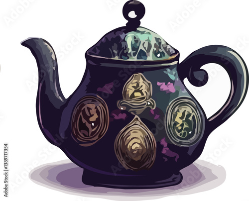 tea pot vector art