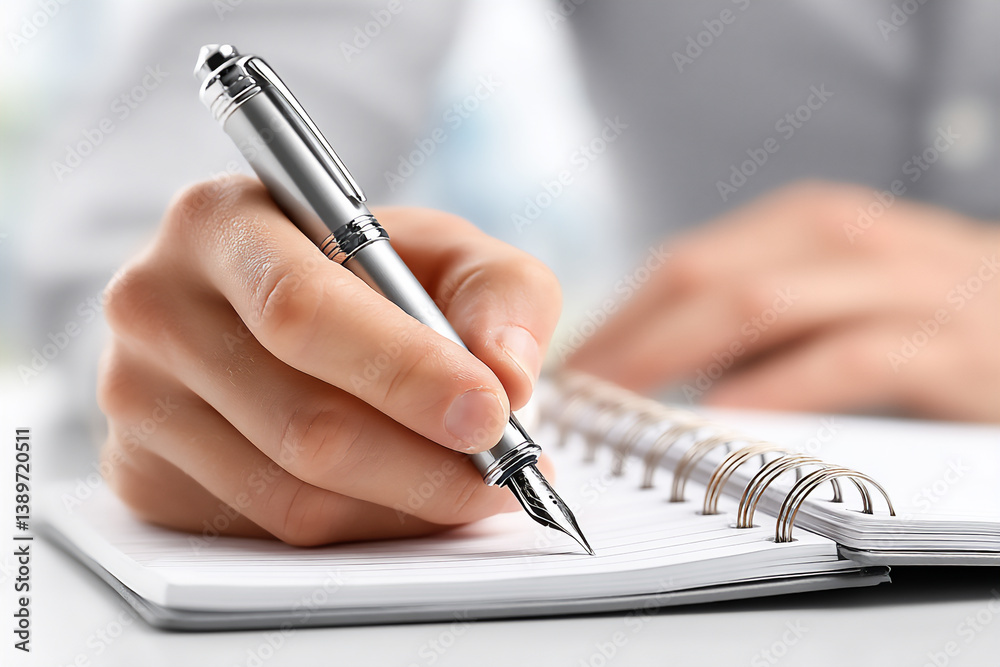 fountain pen and blank notebook fountain pen and blank notebook