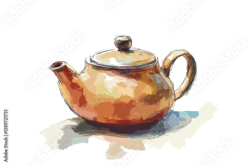 tea pot vector art