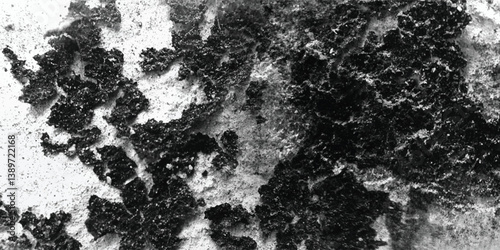 An intricate and complex pattern of raised and recessed areas creates a captivating visual rhythm across the surface, captured in monochrome.
