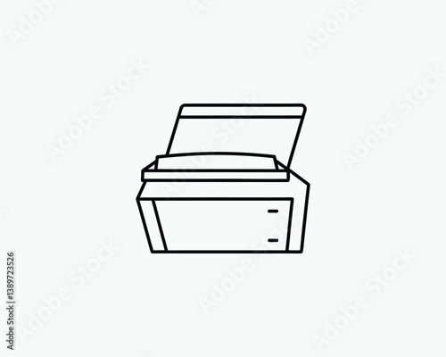 vector illustration of a black plastic box