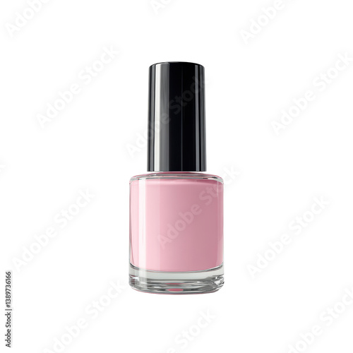 Obraz na płótnie A sleek bottle of pink nail polish featuring a glossy black cap, showcasing a vibrant shade ideal for manicures. w salonie