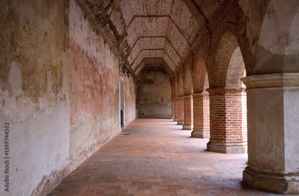 Colonnade of the Convent of La Merced, Antigua, Guatemala Colonnade of the Convent of La Merced, Antigua, Guatemala