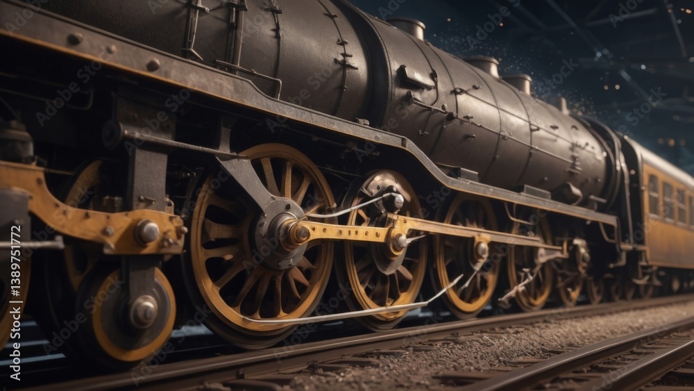 Naklejka premium train on the railway