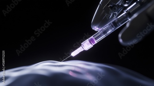 A robotic arm administering a precise medical injection.