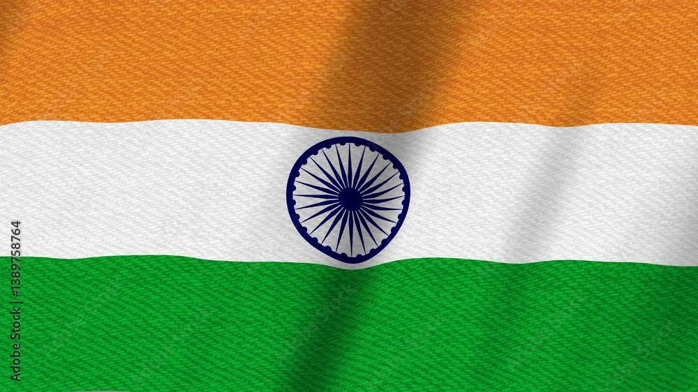 India flag background with seamless loop