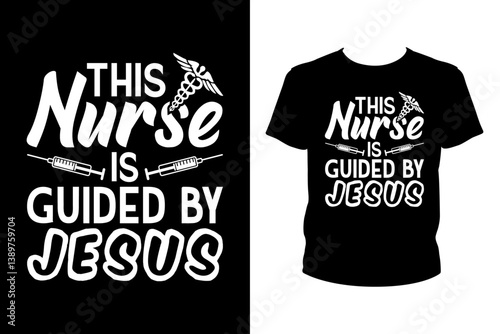 This nurse is guided by Jesus - Art files for Cricut and Silhouette. You can edit them with Adobe Illustrator.