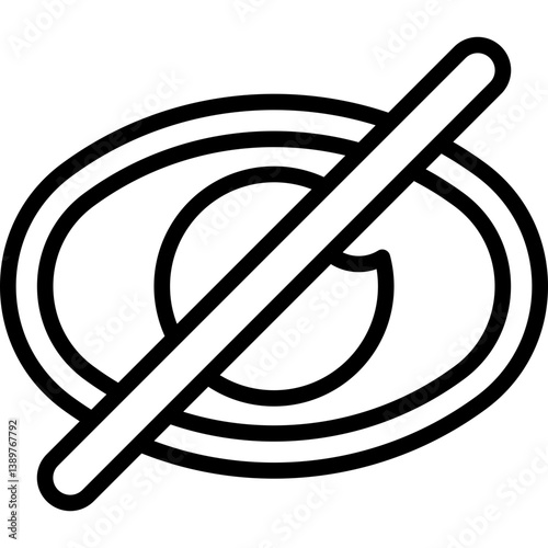 Hide Line Icon