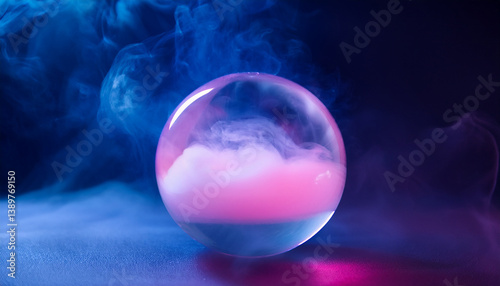 Wallpaper Mural Surreal scene of glass orb filled with clouds. Swirling mist and smoke. Mystical atmosphere. Torontodigital.ca