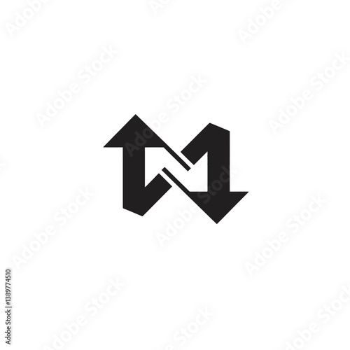 Free Download Letter M with Up and Down Arrows - GFXLoad