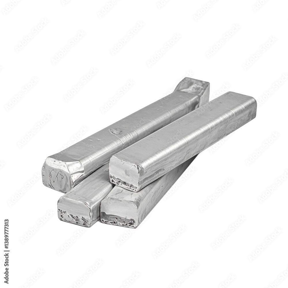 Two shiny silver bars stacked creating a sense of depth and symmetry Perfect for finance and investment concepts Two shiny silver bars stacked creating a sense of depth and symmetry Perfect for finance and investment concepts