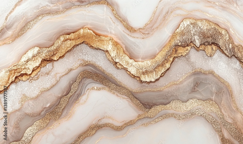 Fototapeta premium Abstract Gold and Beige Marble Texture Background for Design