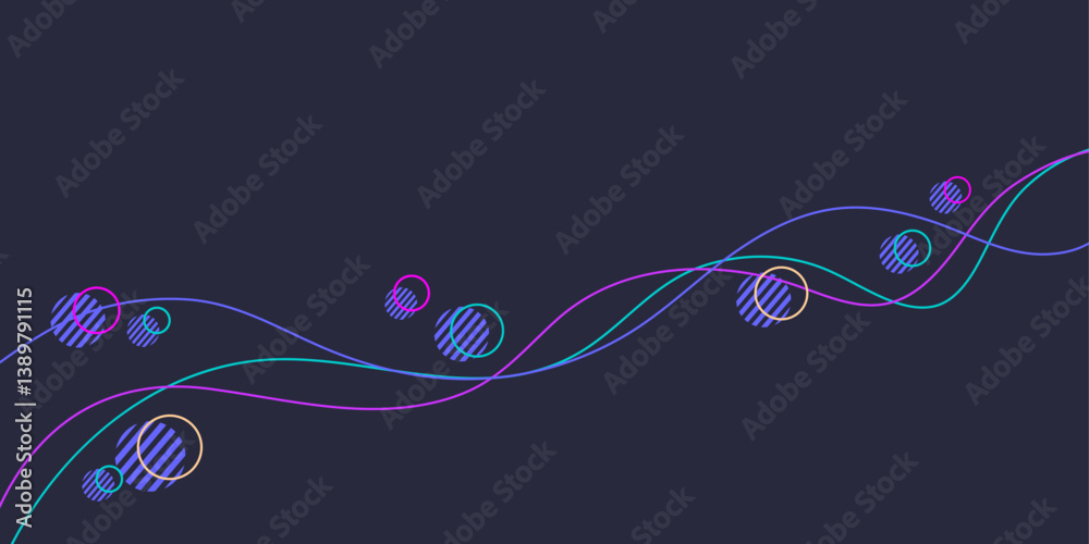 Abstract wavy lines.Background of circles and lines.Vector illustration. Abstract wavy lines.Background of circles and lines.Vector illustration.