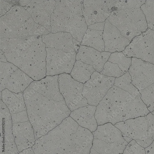 Gray Concrete Texture with Fine Cracks and Dots