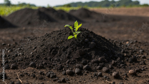 Rich Black Soil Ideal for Gardening and Agriculture with Nutrient-Rich Composition