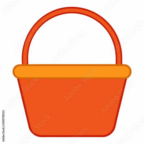 yellow bucket isolated on white