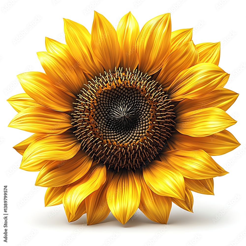 Fototapeta premium Bright sunflower art aesthetic digital display high resolution pictures