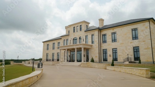 Wallpaper Mural A grand stone mansion is presented on a cloudy day Torontodigital.ca