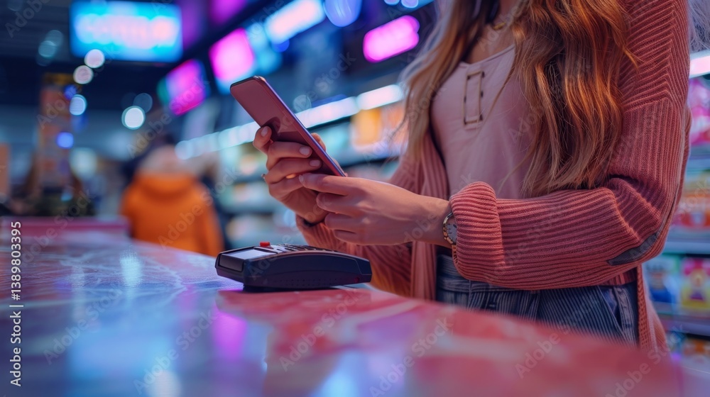 Mobile payment technology streamlines checkout process in modern retail setting