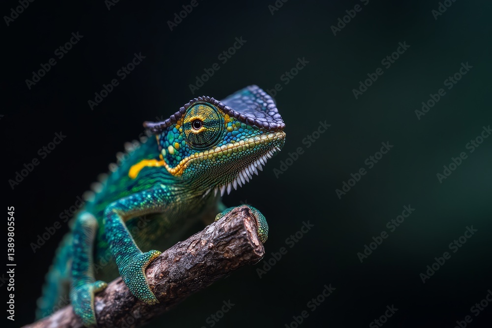 Vibrant Chameleon Close-Up Vibrant Chameleon Close-Up