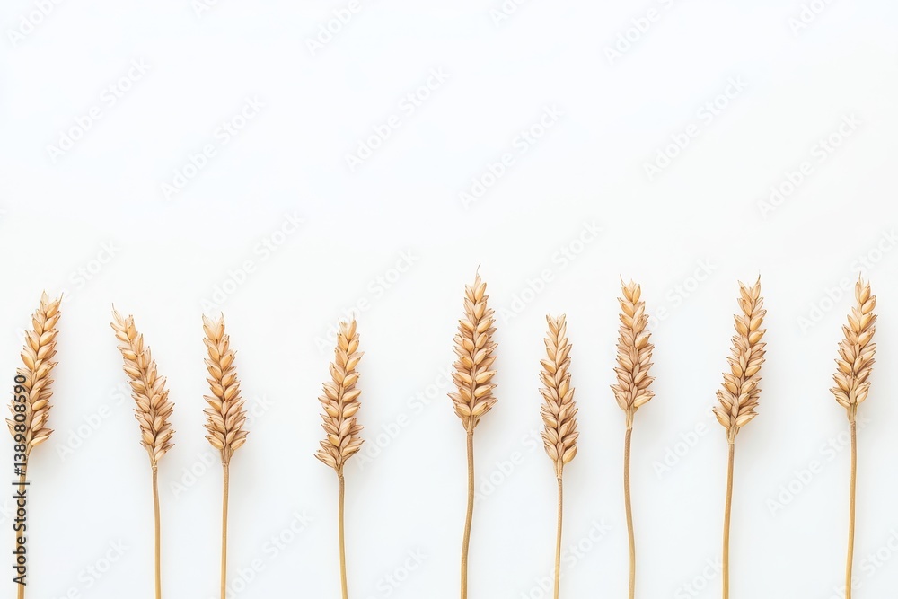 Sustainable Farming Technology Innovation with Golden Wheat Ears Isolated on Clean White Background for Agricultural Business Concept Sustainable Farming Technology Innovation with Golden Wheat Ears Isolated on Clean White Background for Agricultural Business Concept