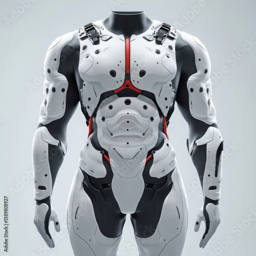 image of a smart wearable exosuit for athletic performance isolated on a minimalistic background  photo