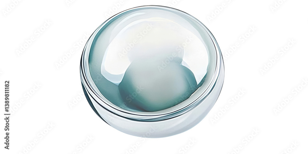 3D Illustration Silver Sphere With Transparent Surface On Isolated Background 3D Illustration Silver Sphere With Transparent Surface On Isolated Background