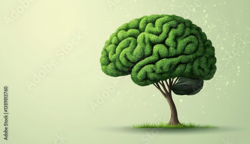 A tree with foliage shaped like a brain.