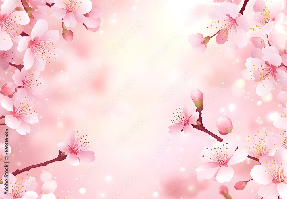 Delicate spring blossoms in soft pastel pink Delicate spring blossoms in soft pastel pink
