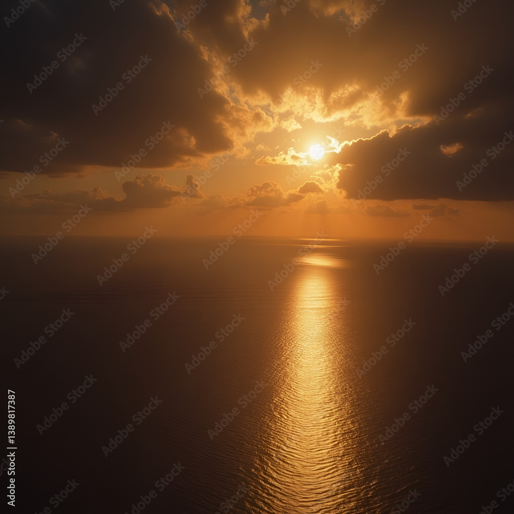 sunset over the sea