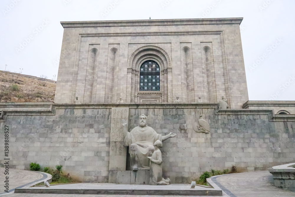 Fototapeta premium The Matenadaran. The Mesrop Mashtots Institute of Ancient Manuscripts. Sunny day